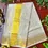 Thumbnail: Temple Block Kasavu Cotton Balaramapuram Saree with Running Blouse top view