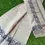 Thumbnail: Mid Night Blue Floral Premium Silver Stripe Kasavu Cotton Handloom Setmundu  side view