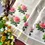 Thumbnail: Pink Rose Motif Kasavu Tissue Saree with Blouse body design view