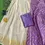 Thumbnail: Lavender Kasavu Dhavani Set main view