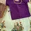 Thumbnail: Grape Mural Stone work 7 Year Kid Kasavu Readymade Dress top view