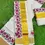 Thumbnail: Magenta Lotus Stripe Designer Golden Kasavu Cotton Settumundu main view