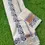 Thumbnail: Mid Night Blue Floral Premium Silver Stripe Kasavu Cotton Handloom Setmundu partial opened view