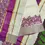 Thumbnail: Grape Bloom Designer Tussel Tissue Set Mundu top view