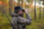 A hunter hunting for deer