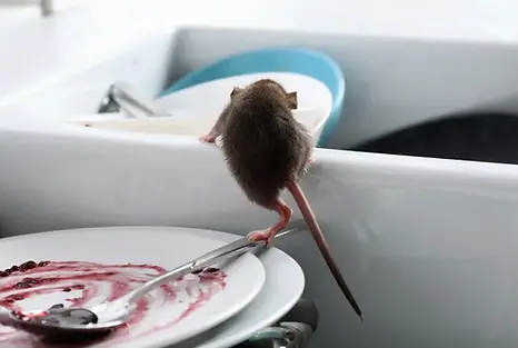 A house mice foraging left overs from the kitchen sink.webp