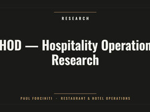 FHOD — Forciniti Hospitality Operations Database research cover