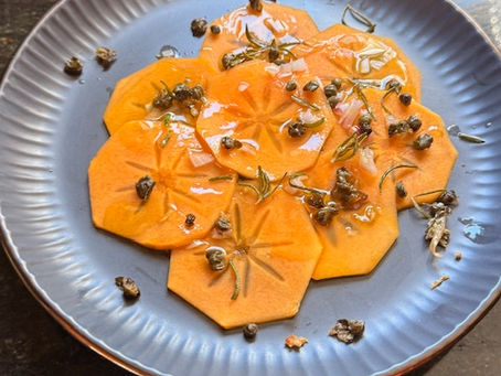 Persimmon Salad with Shallot Vinaigrette
