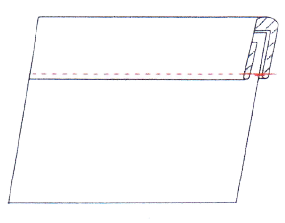 17. Pööratud lõkeservaga kandiribaga palistus