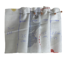 5. Osaliselt õmmeldud ühepoolne volt