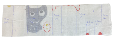 5. Osaliselt õmmeldud ühepoolne volt