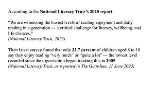 Reading for pleasure in England - the data is shocking