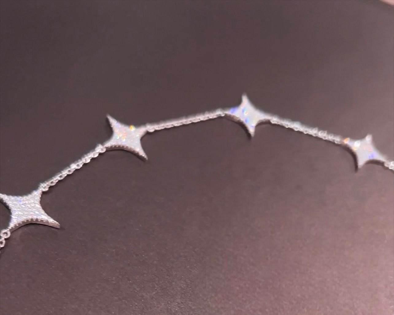 قلادة Choker  نجمة الشمال فضي