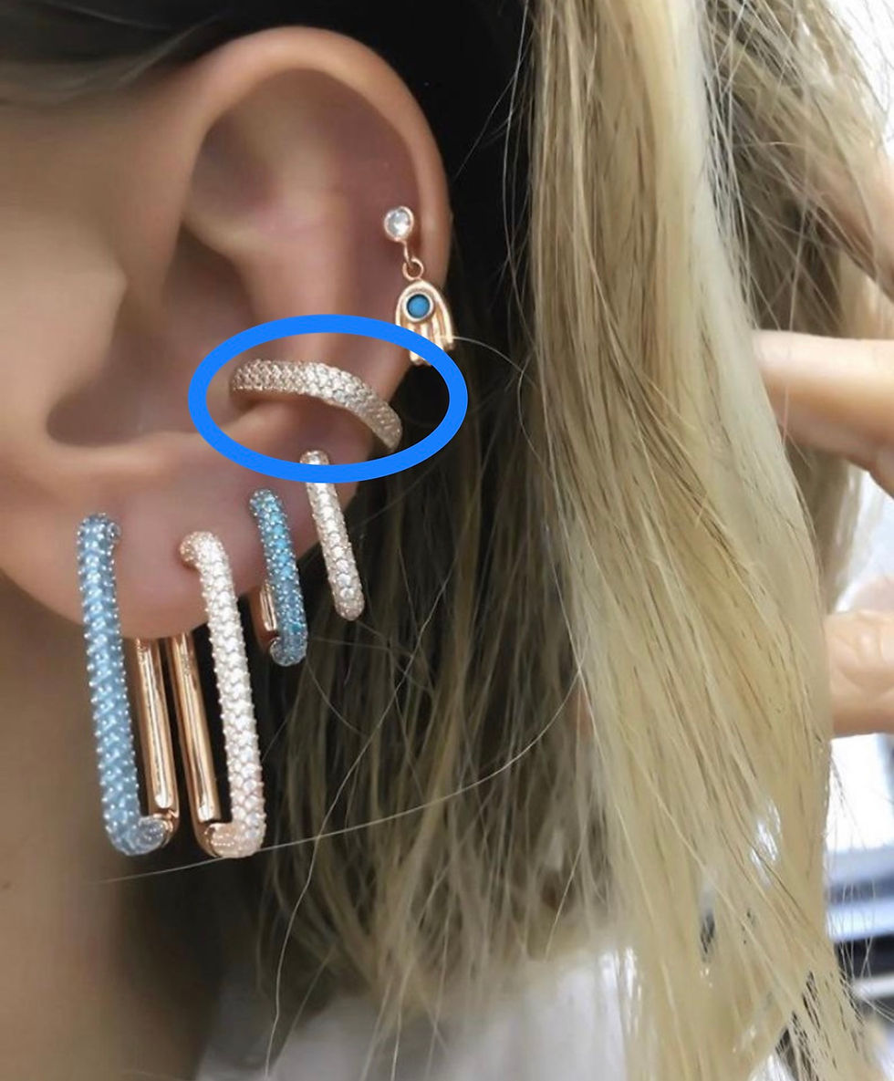 الصورة المصغرة: ايركف مستطيل (السعر للحبة) توجد الوان-Earcuff