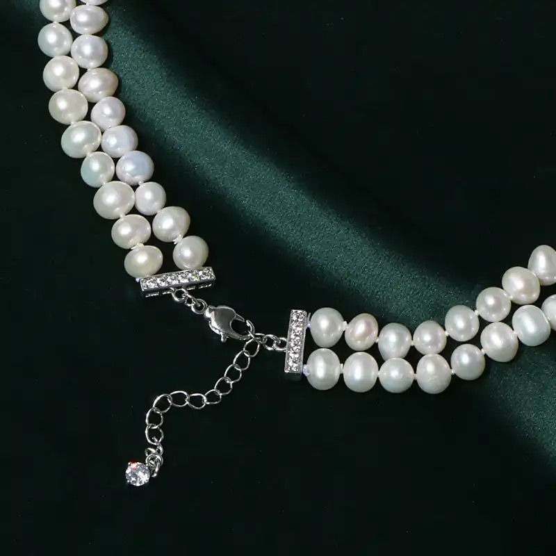 الصورة المصغرة: قلادة لؤلؤ 3 طبقات   