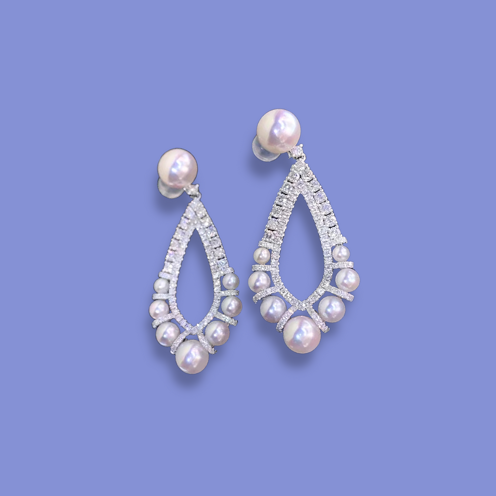 الصورة المصغرة: أقراط لؤلؤ ممتدة