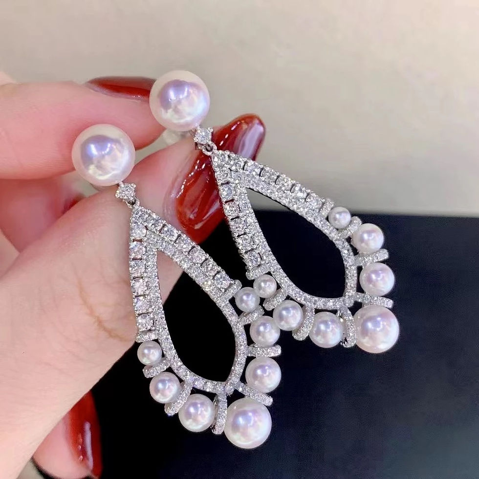 الصورة المصغرة: أقراط لؤلؤ ممتدة