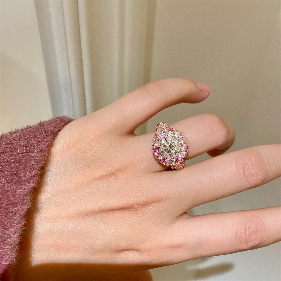 الصورة المصغرة: خاتم ملكي حجر وردي