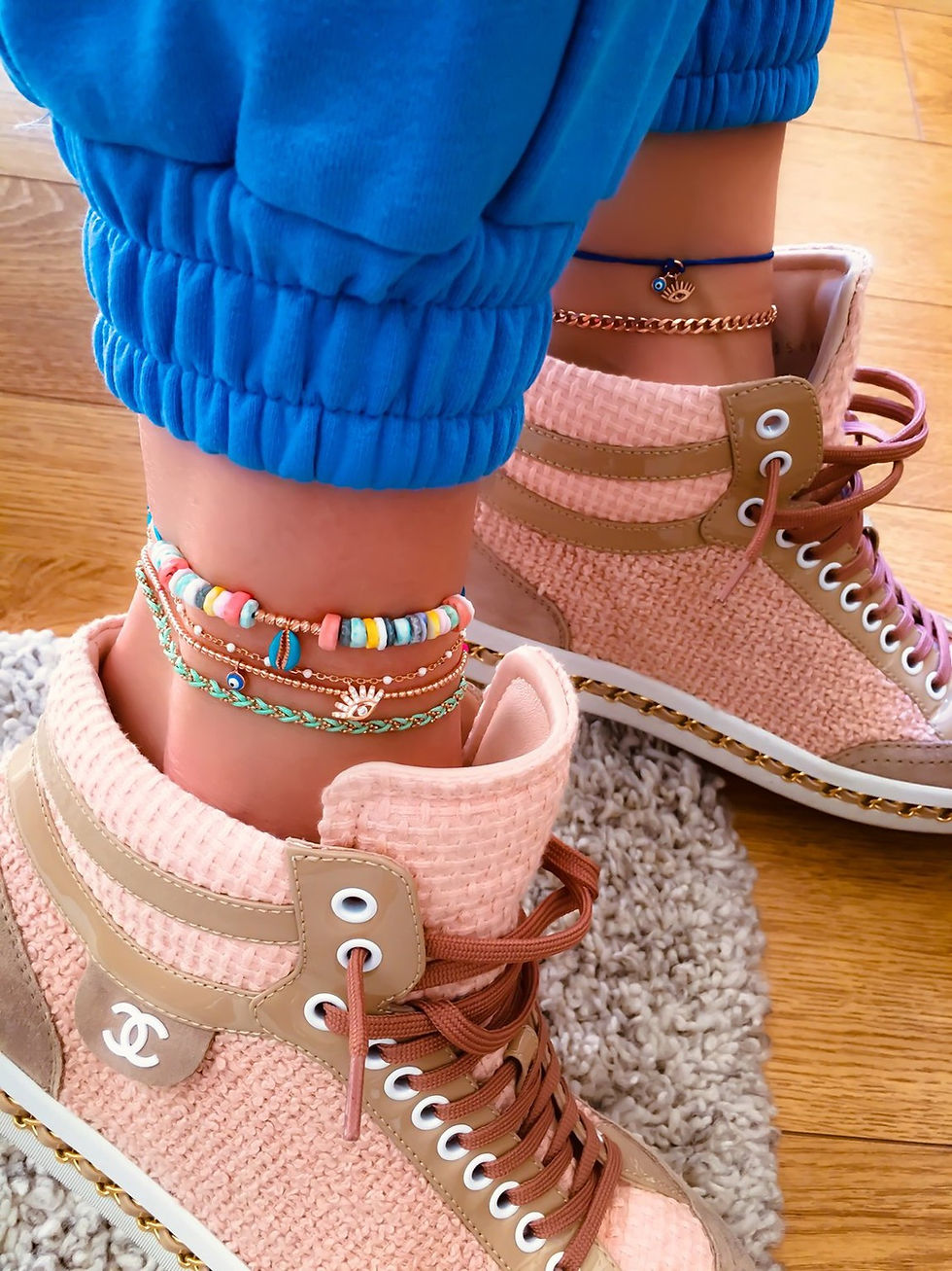 الصورة المصغرة: خلخال ذهبي أحمر 