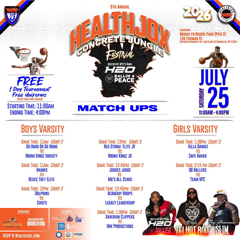HealthJox Festival Schedule