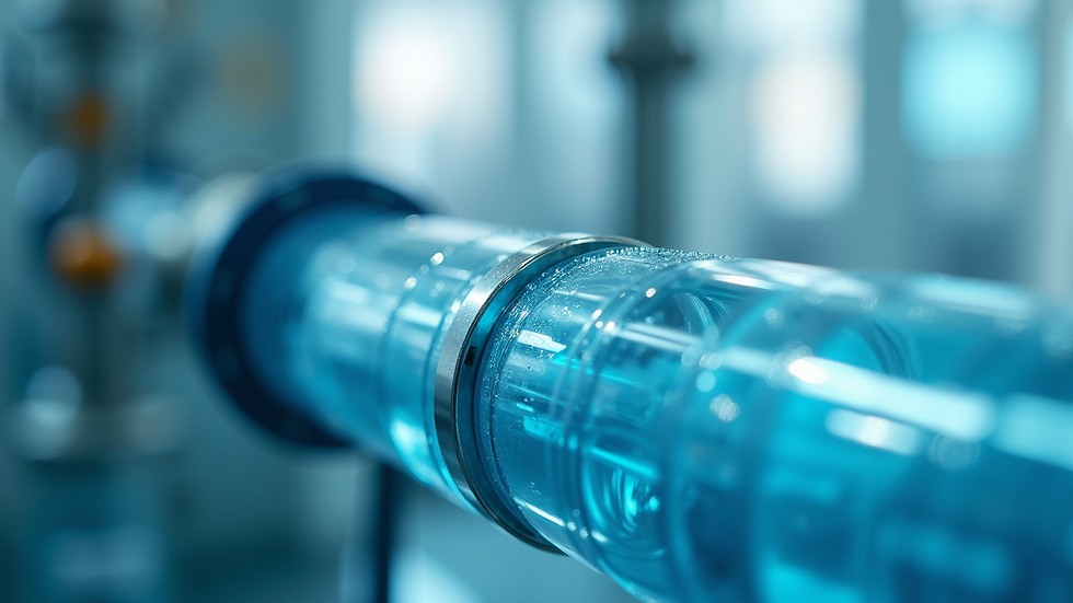 Close-up view of a high-tech desalination membrane