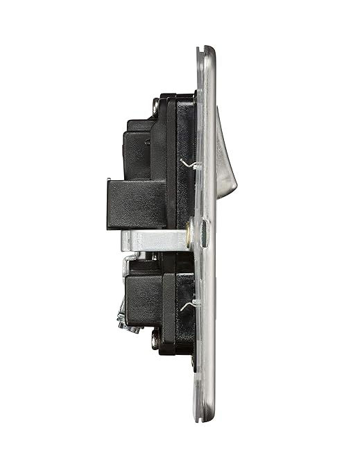 Thumbnail: Knightsbridge SFR9000PB Twin Screwless 13A 2G Dp Switched Socket-Polished Brass