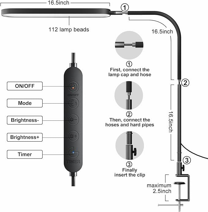 Thumbnail: SKYLEO LED Desk Lamp - 85cm Desk Light - Touch Control - 5 Color Modes