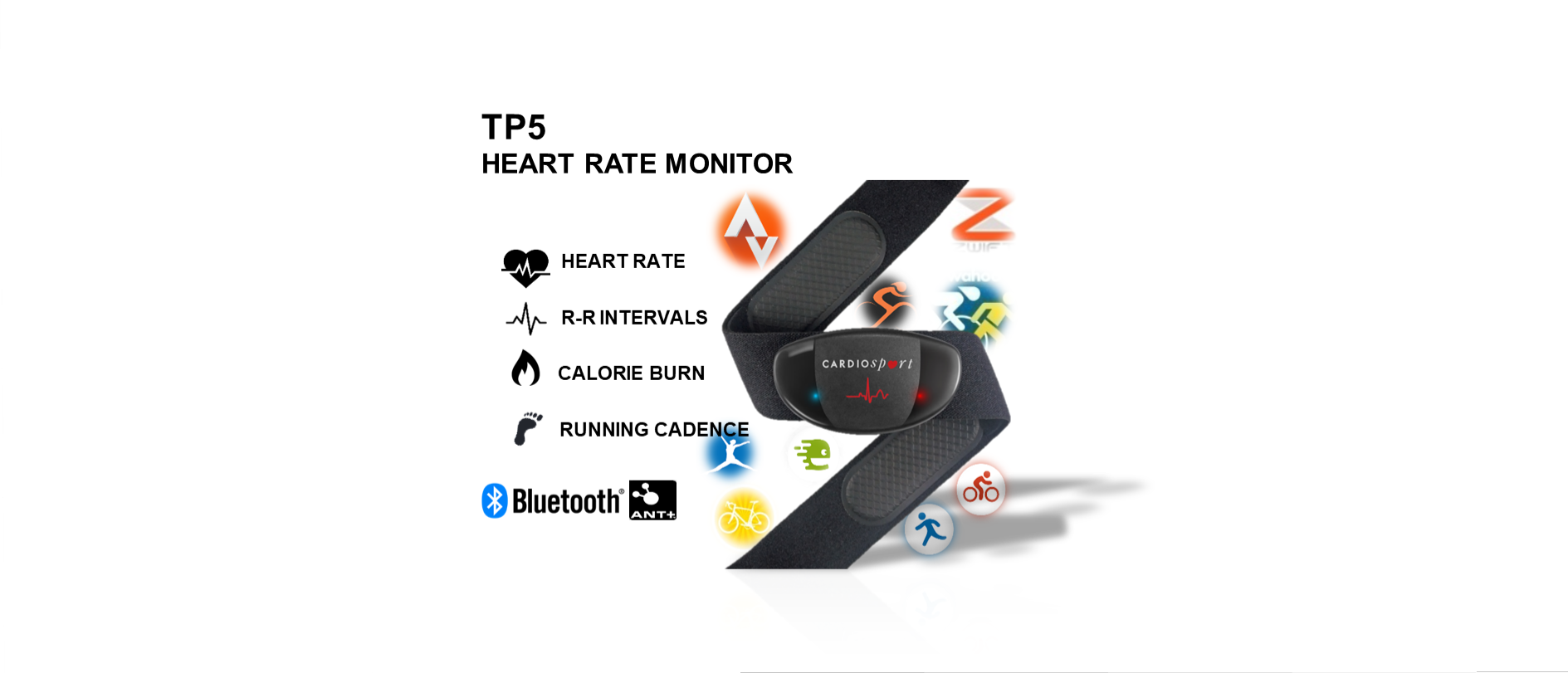 Cardiosport Biovest Available in Black and White for use with Heart Rate Monitor