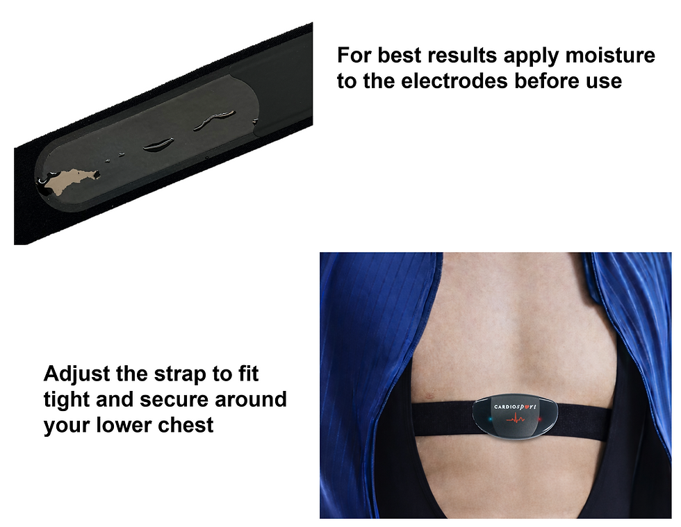 Thumbnail: Cardiosport Heart Rate Monitor Chest Strap Belt Compatible with Polar H0, H9 and H7