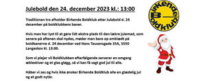Julefodbold d. 24 december kl 13:00 er i år tilbage.