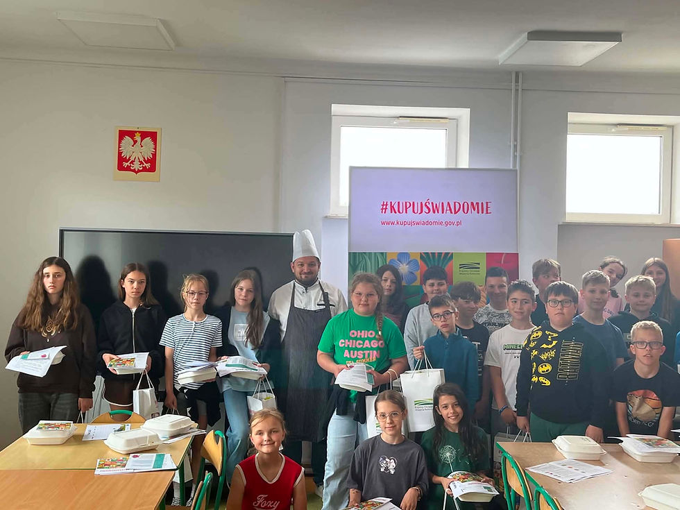 Warsztaty kulinarne w klasach piątych organizowane przez Oddział Terenowy Krajowego Ośrodka Wsparcia Rolnictwa w Lublinie