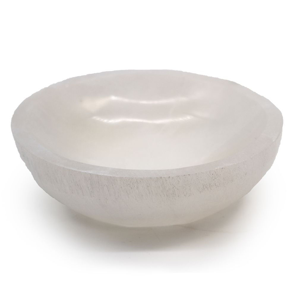 Large Selenite Round Bowl - 15cm