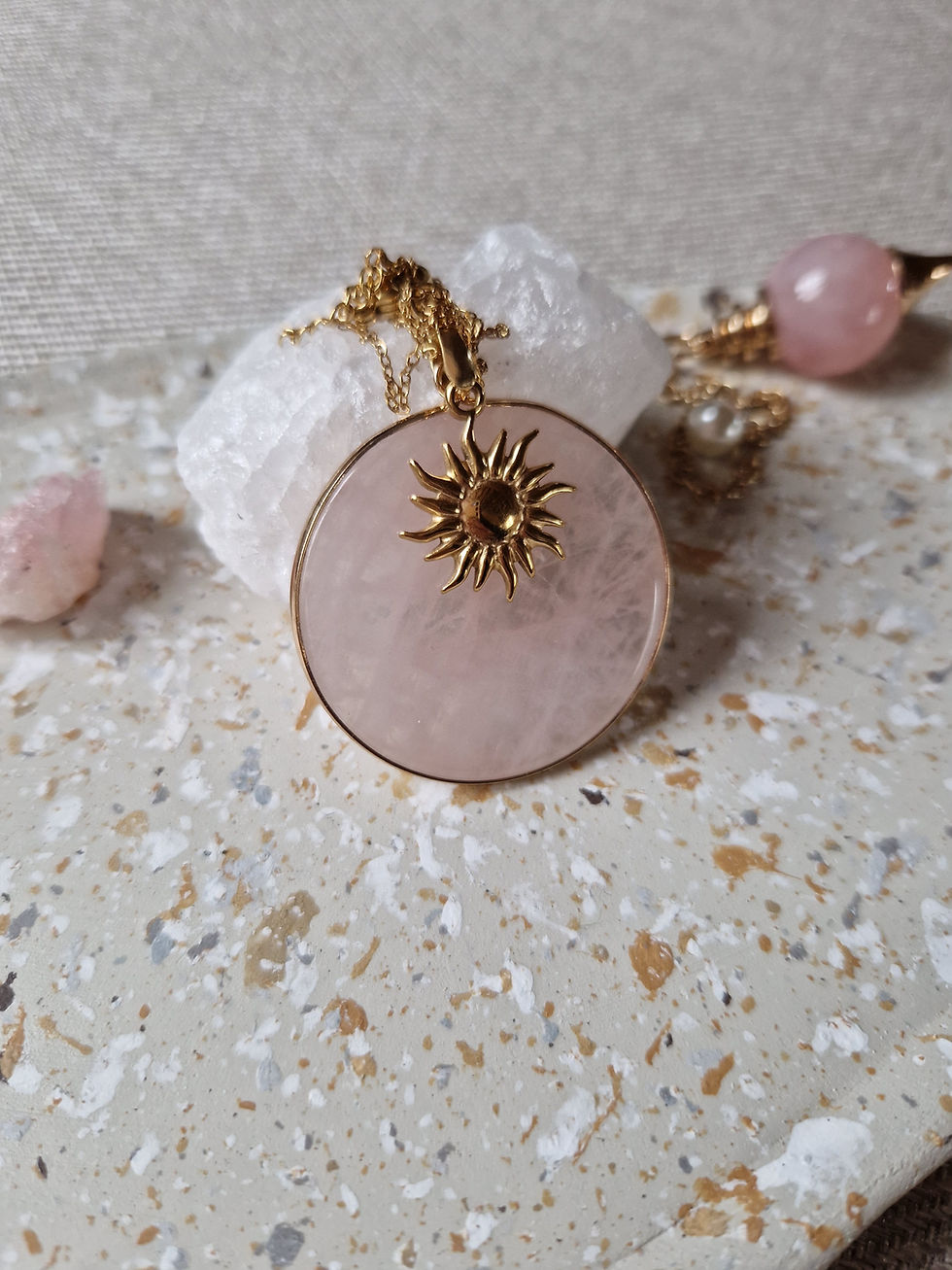 collier quartz rose