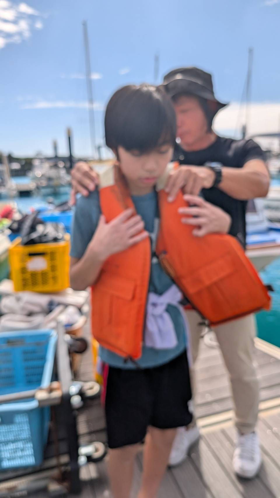 グラスボート(ライフジャケット着用ドキドキ)