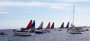 Race volgen en meevaren