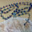 Thumbnail: 26 Inch 8mm Multi Blue Glass Beaded Rosary