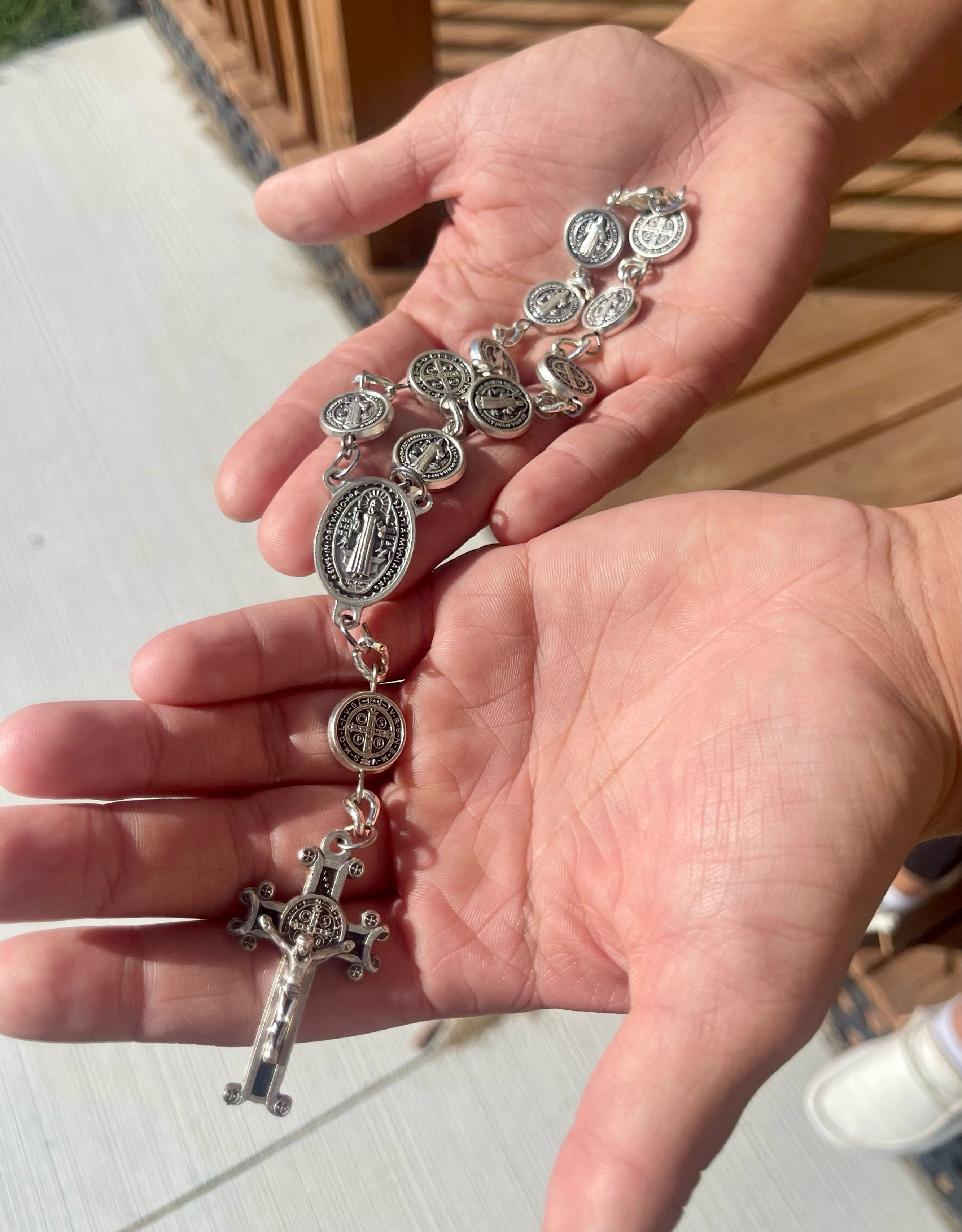 14mm Saint Benedict Auto Rosary (Clasp Included)