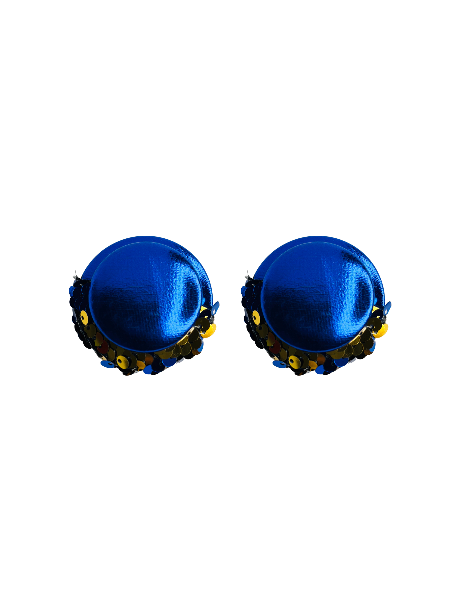 Royal Blue/Gold Glam Sequin Girl Fran Studs