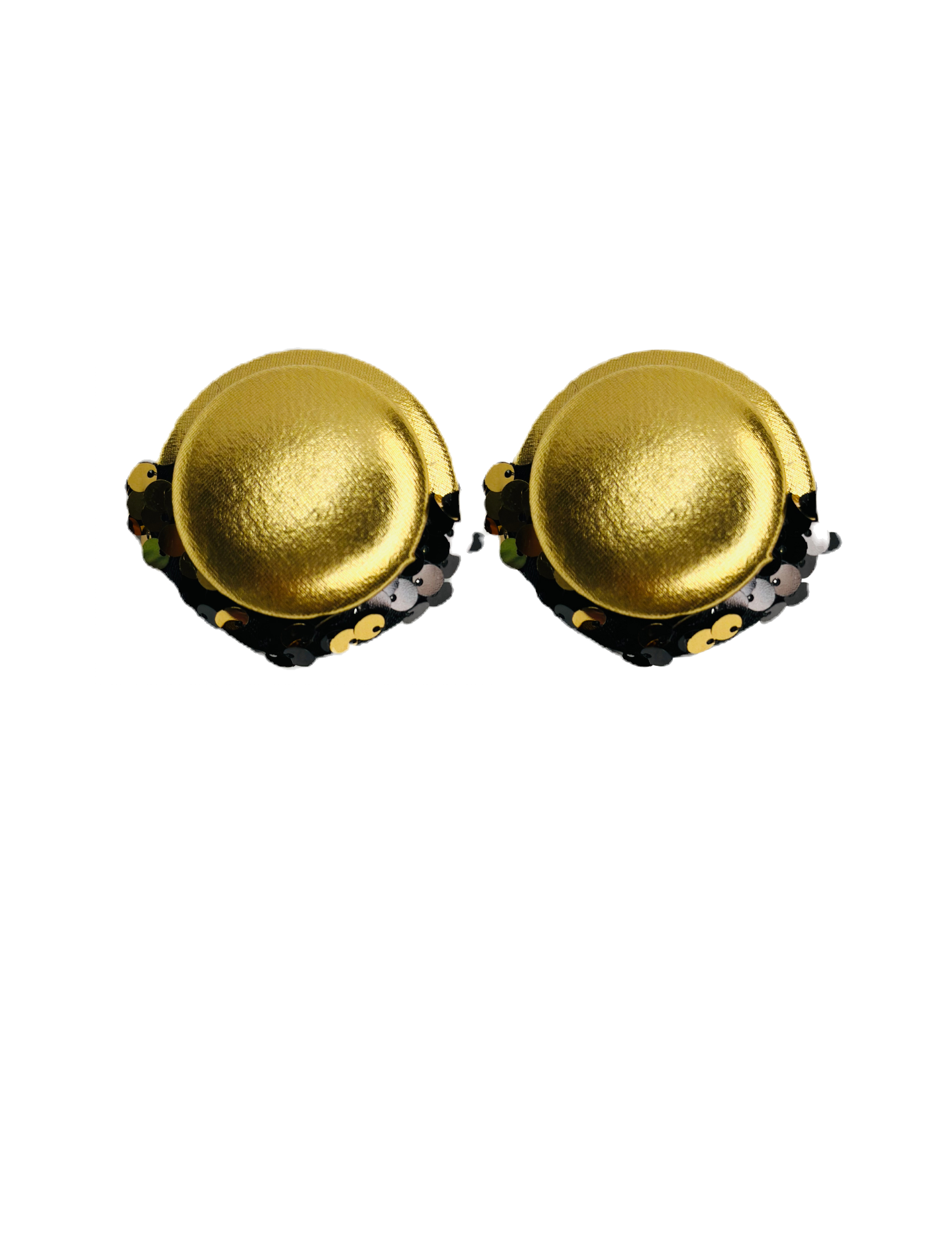 Gold Glam Sequin Girl Fran Studs