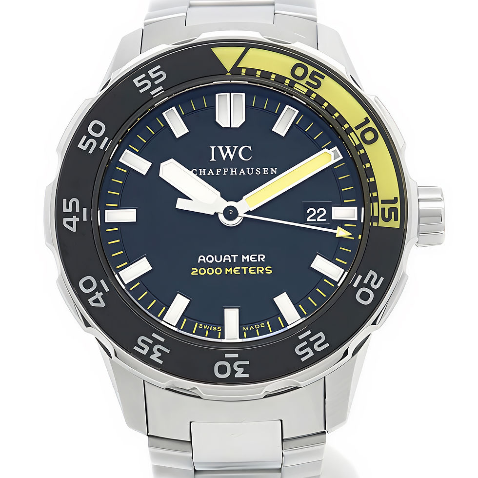 IWC Watch Aquatimer Automatic 2000 Steel Bracelet Year 2009 Papers
