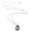 Thumbnail: 1.45ct Natural Colombian Emerald and Diamond Pendant in 14K White Gold Necklace