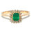 Thumbnail: 18k Yellow Gold Ring with a 0.70ct Central Emerald and Diamonds