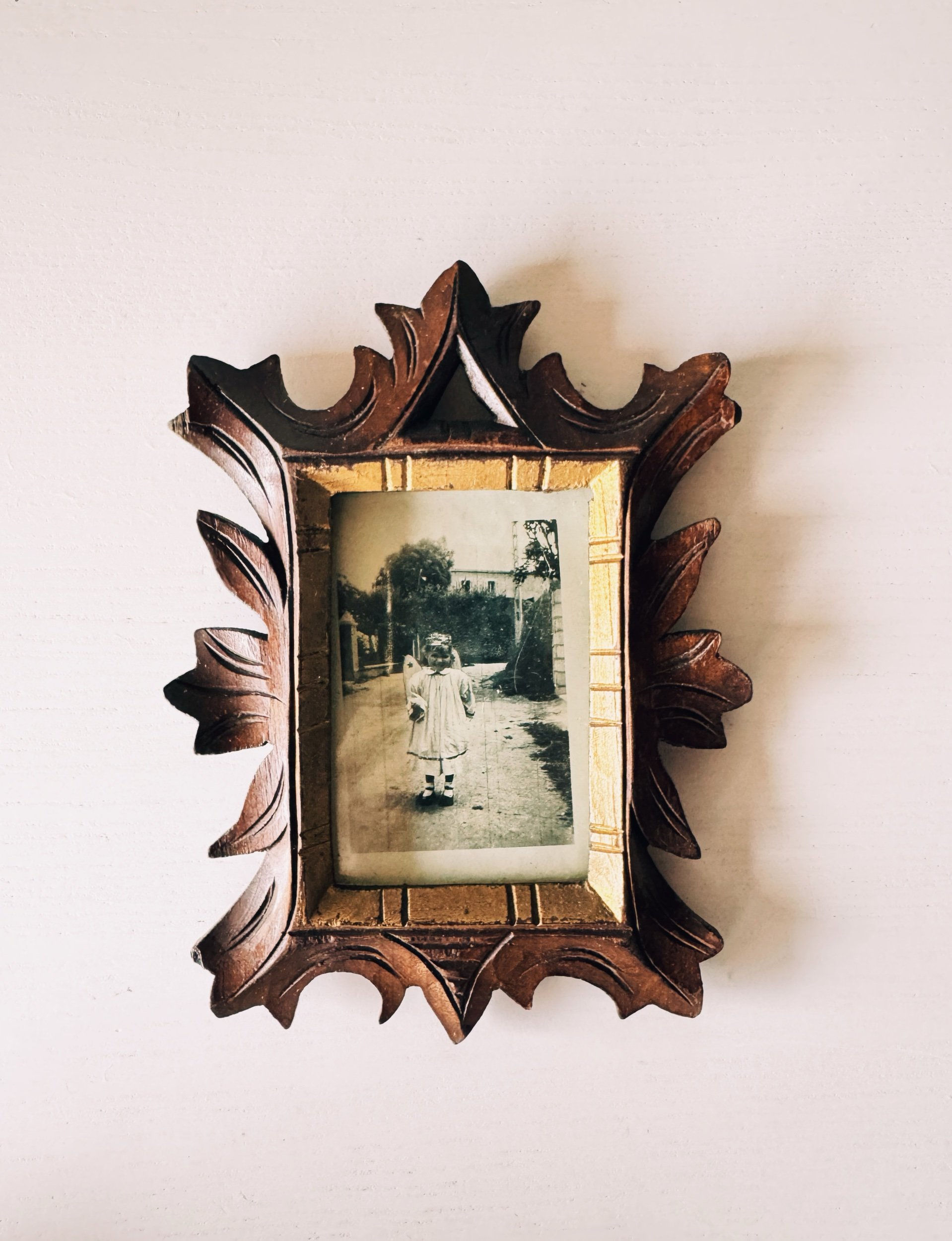 alpine germany austria switzerland hand carved wood photo frame
