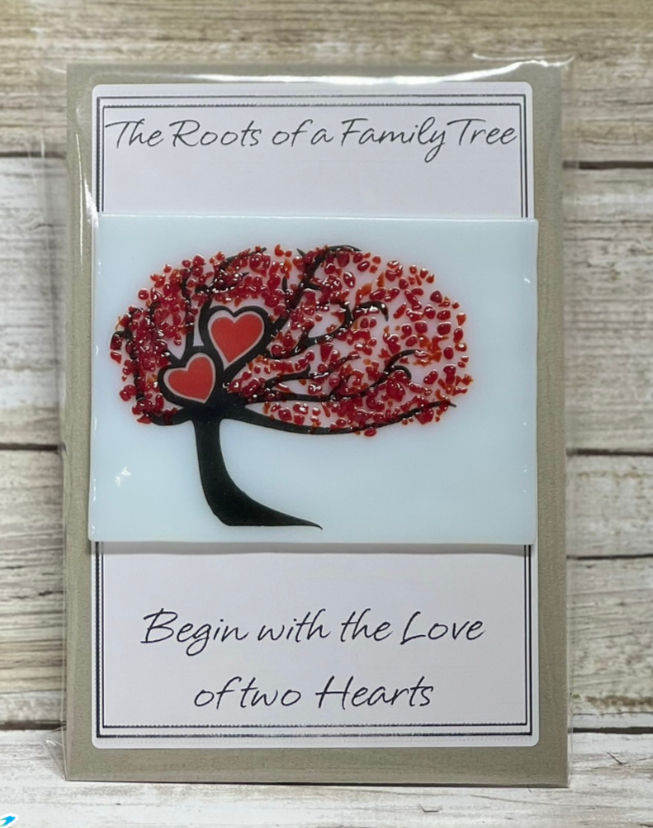 Thumbnail: Greeting Card with Suncatcher- Two Hearts w/ Stand