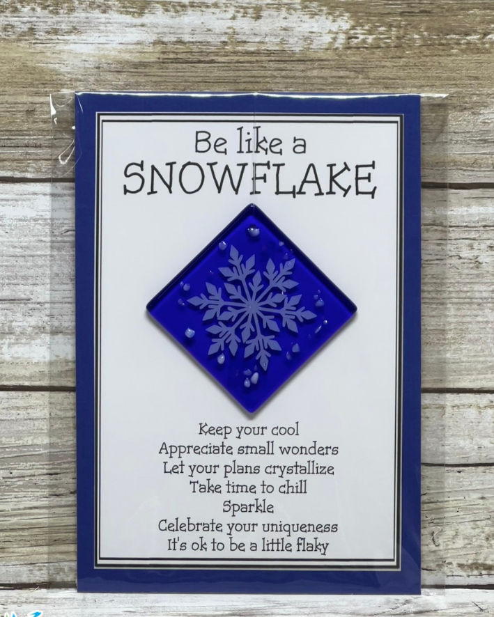 Thumbnail: Greeting Card with Suncatcher- Be like a Snowflake