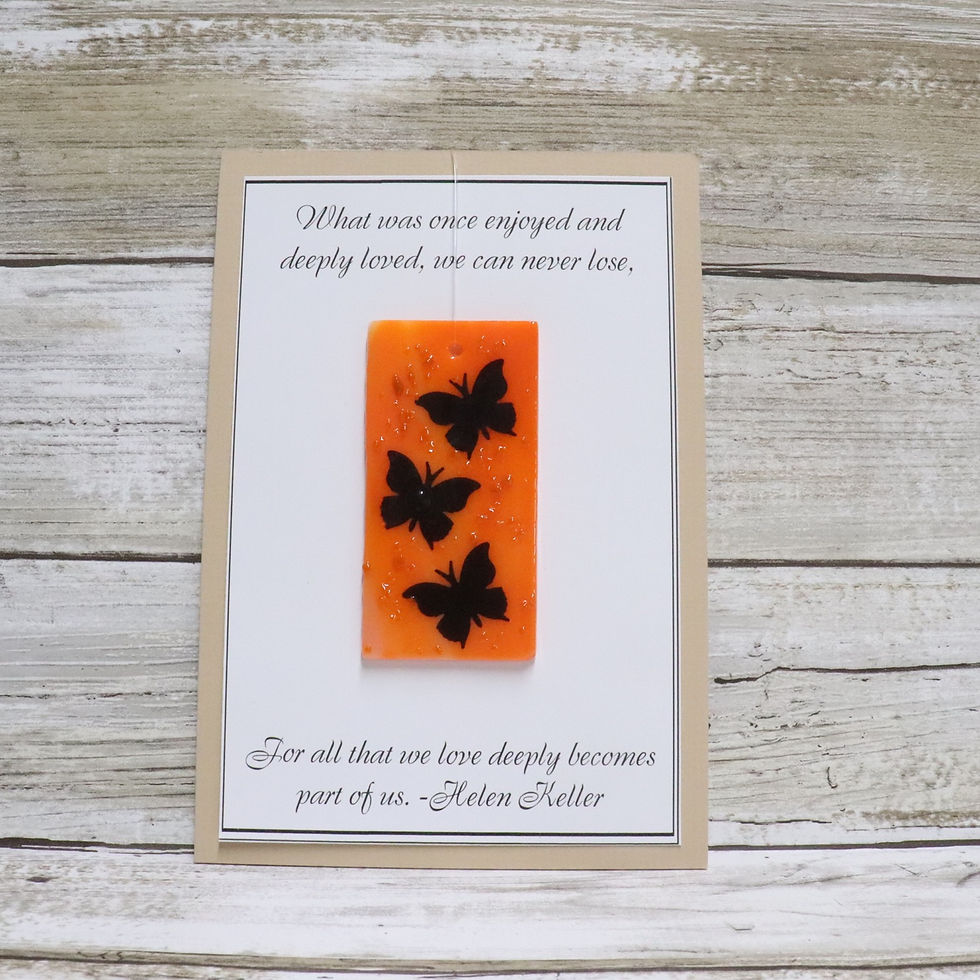 Thumbnail: Greeting Card with Suncatcher - Sympathy, Helen Keller quote - wholesale