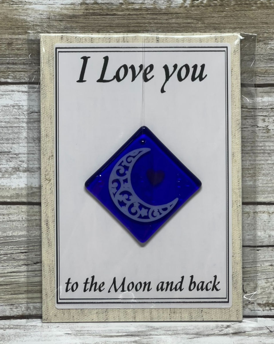 Thumbnail: Greeting Card with Suncatcher- To the Moon and Back