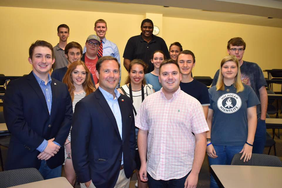 ACU College Republicans with State Rep. Dustin Burrows