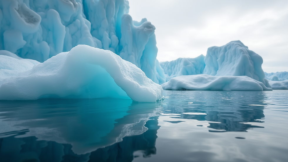 Close-up view of a majestic iceberg in the Arctic