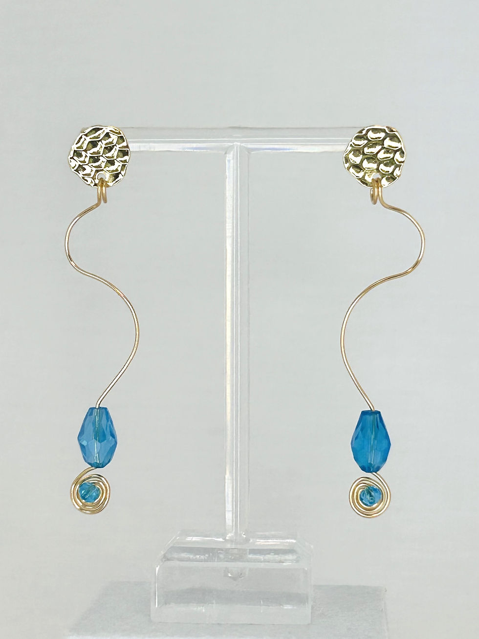 Simple Treasures Aqua Crystal Earrings